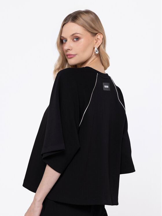 Miss LK Miss LK Bluza MISSLKB Czarny Loose Fit