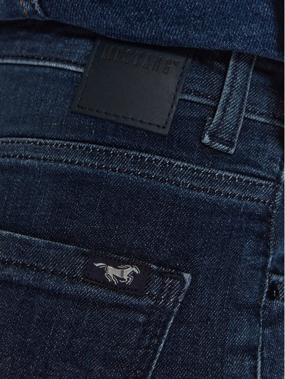 Mustang Mustang Jeans hlače Crosby 1015567 Mornarsko modra Straight Fit