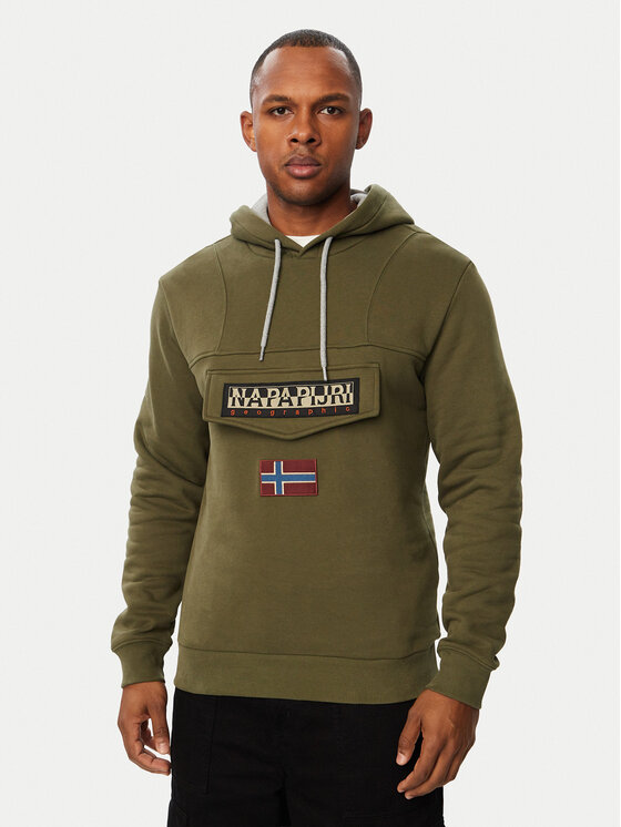 Napapijri Napapijri Bluza Burgee Wint 4 NP0A892T Zielony ciemny Regular Fit