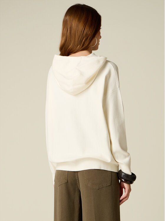 Oltre Oltre Sweter M349J005604N011 Biały Regular Fit