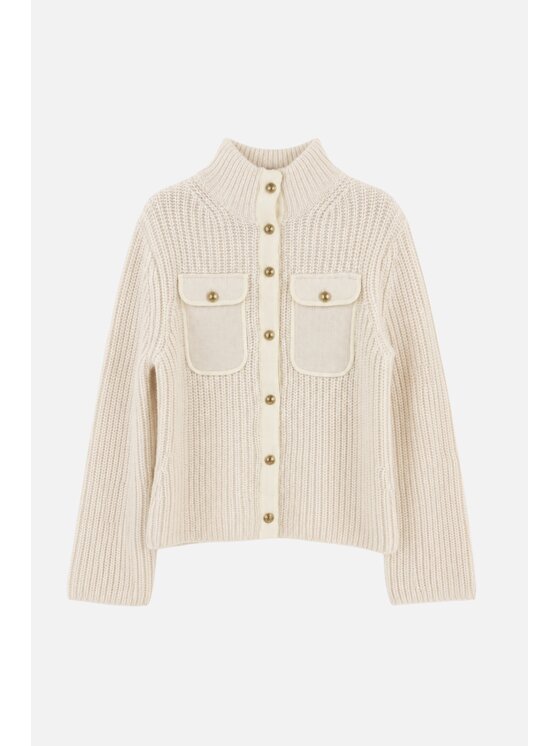 PINKO PINKO Kardigan Pispiglio Cardigan Biały Regular Fit