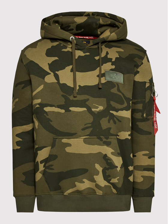Alpha Industries Alpha Industries Džemperis Back Print 178318C Žalia Regular Fit