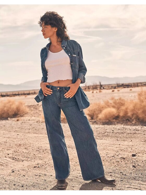 Wrangler Wrangler Jeansy World Wide 661 Niebieski Basic Fit