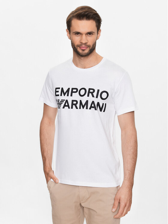 Emporio Armani Majica 211831 3R479 00010 Bela Regular Fit