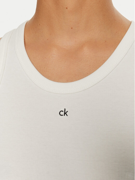 Calvin Klein Calvin Klein Top Graphic K20K208065 Biela Slim Fit