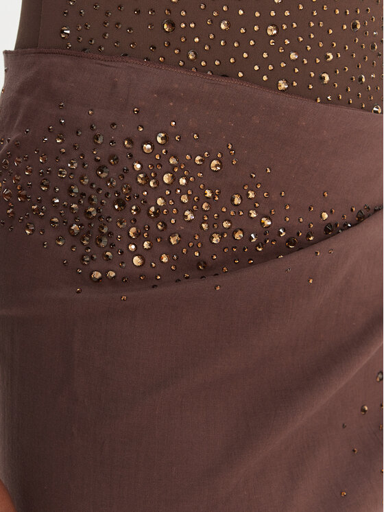 Guess Guess Minigonna E6GZ15 WO080 Marrone Regular Fit