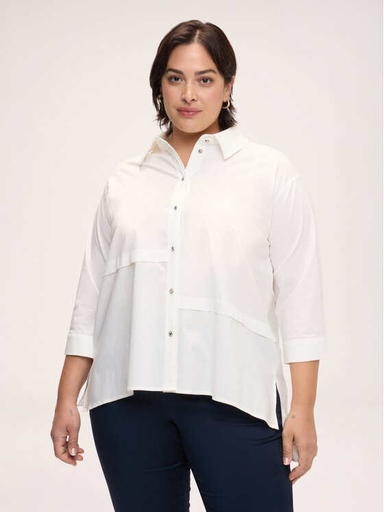 Fiorella Rubino Fiorella Rubino Koszula 5009E000132N011 Biały Over Fit