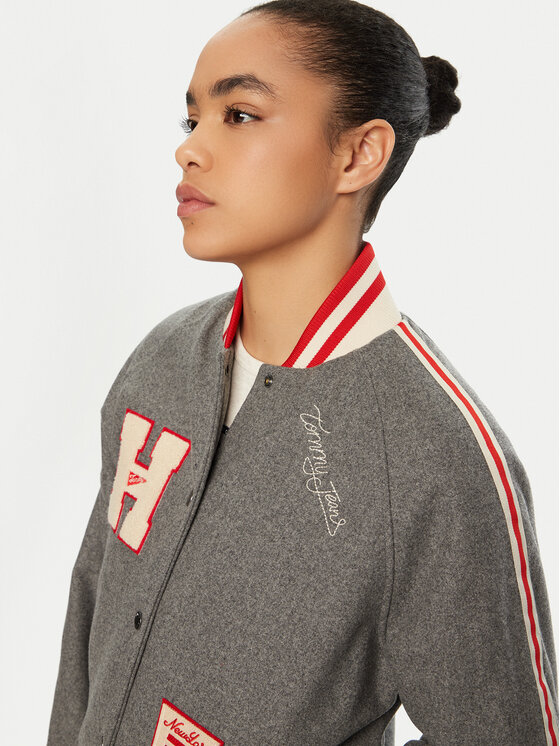 Tommy Jeans Tommy Jeans Яке бомбър DW0DW20547 Сив Regular Fit
