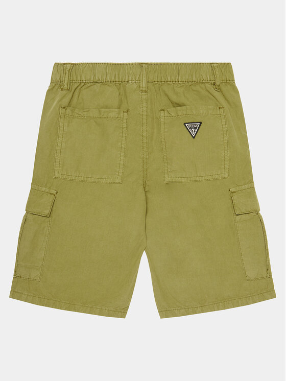 Guess Guess Bavlnené šortky L4GD23 WBHQ0 Zelená Regular Fit