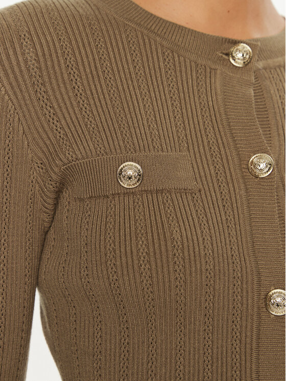Fracomina Fracomina Strickjacke FR24WT8023K50401 Grün Regular Fit