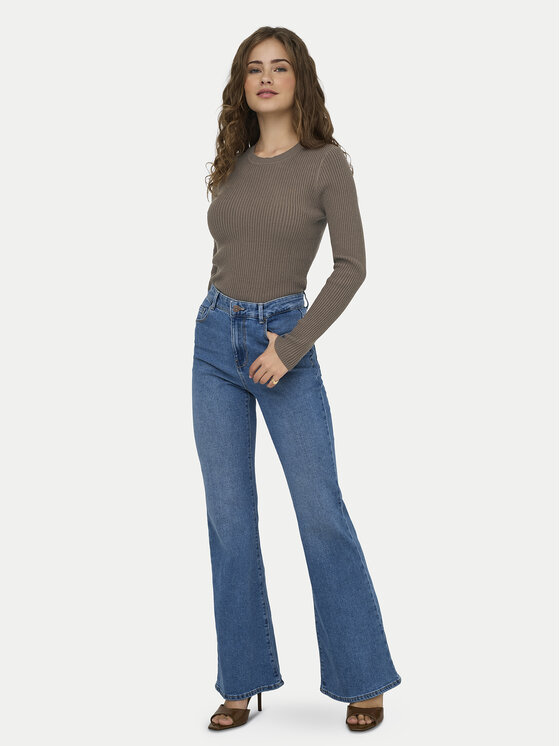ONLY ONLY Džemper Louisa 15344579 Smeđa Slim Fit
