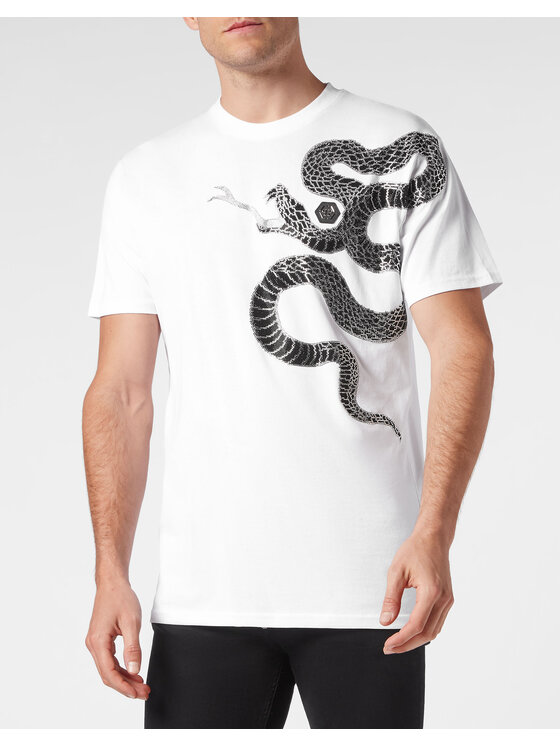 PHILIPP PLEIN PHILIPP PLEIN T-Shirt 1535 Biały Regular Fit