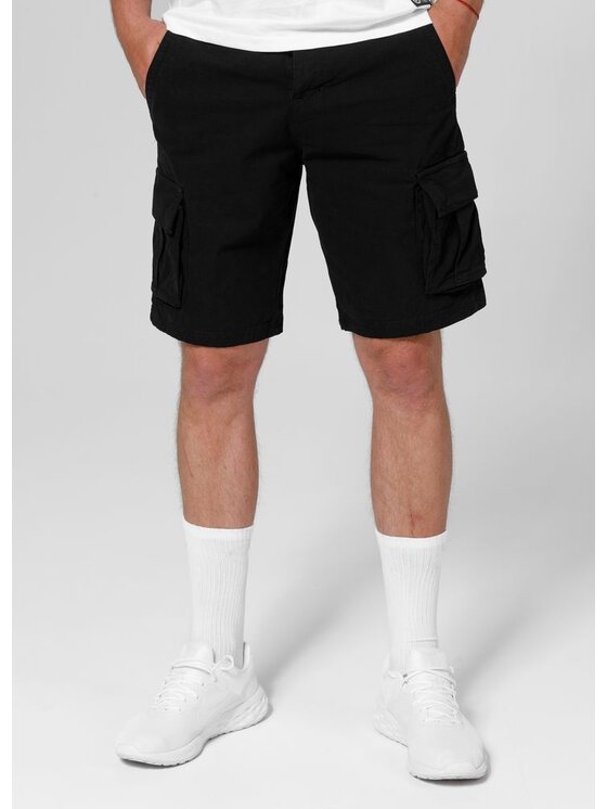 PITBULL PITBULL Szorty materiałowe Jackal Czarny Regular Fit