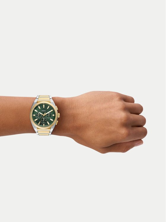 Fossil Fossil Laikrodis Everett  Chronograph FS6106 Auksinė