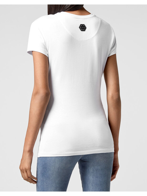 PHILIPP PLEIN PHILIPP PLEIN T-Shirt 4413 Biały Regular Fit