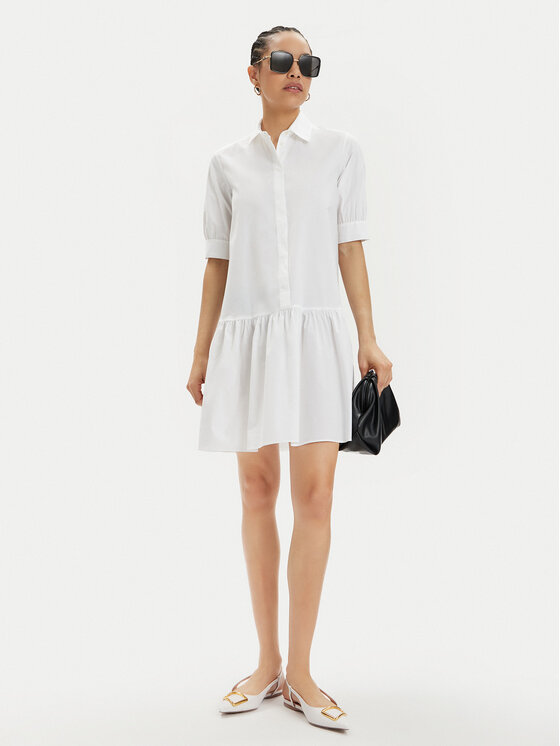Marella Marella Sukienka koszulowa Ebert 2413221402 Biały Regular Fit