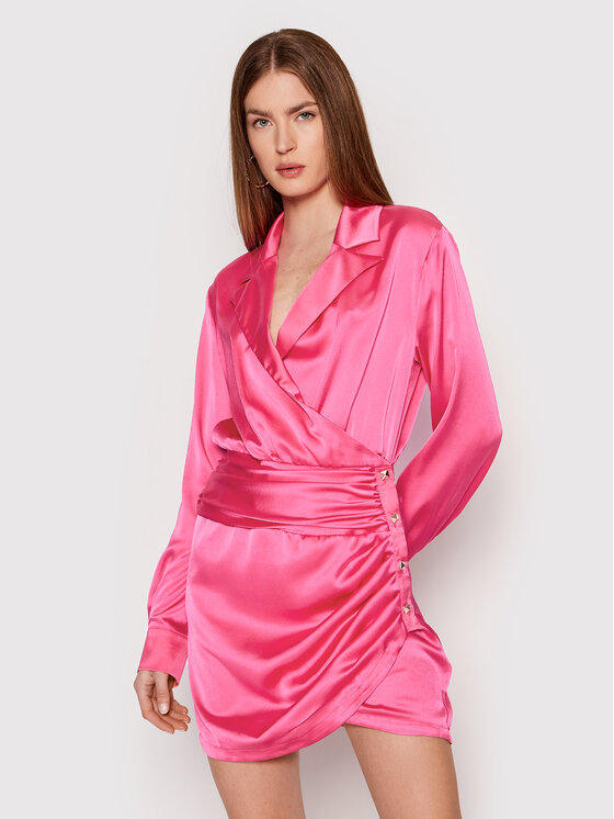 Please Cocktail obleka A1EEQU9000 Roza Regular Fit