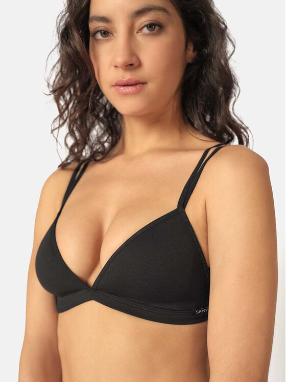 Skiny Skiny Biustonosz z fiszbiną 82414 Czarny