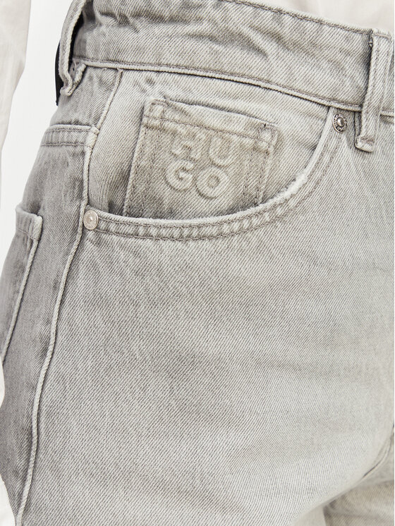 HUGO HUGO Džínsy 937 50557053 Svetlosivá Wide Leg