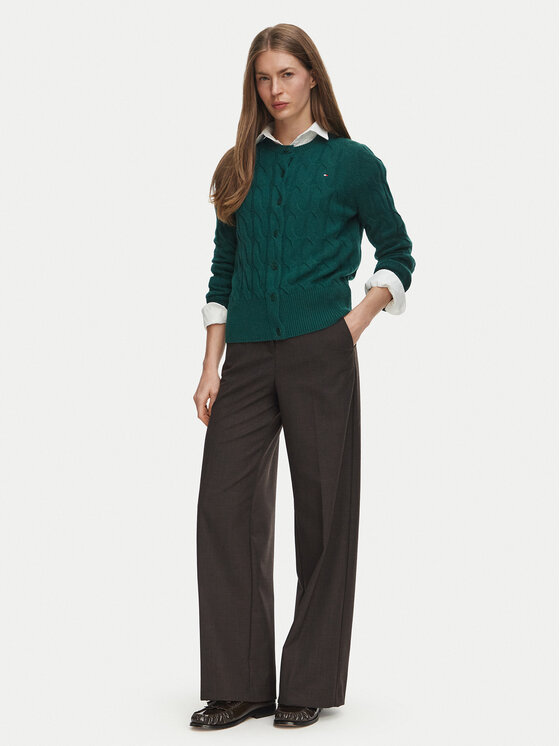 Tommy Hilfiger Tommy Hilfiger Кардиган Soft WW0WW52191 Зелен Regular Fit