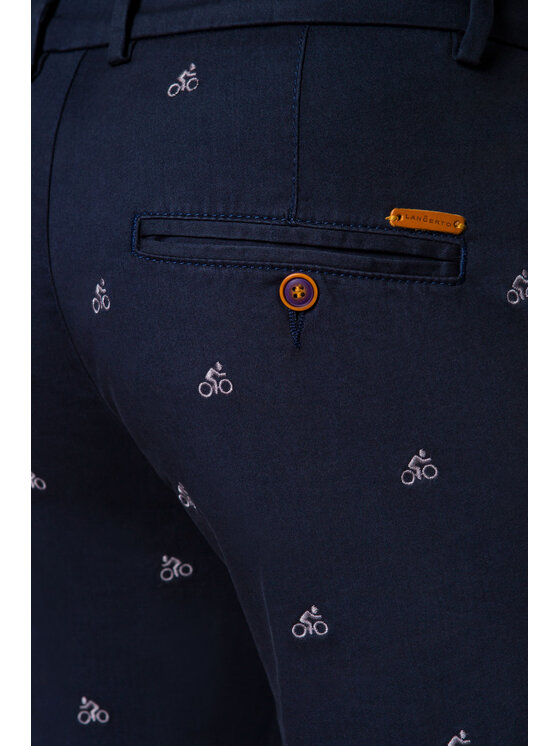 Lancerto Lancerto Szorty materiałowe Rico Granatowy Regular Fit