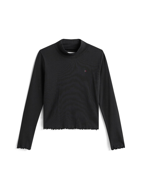 Tommy Hilfiger Tommy Hilfiger Bluză KG0KG08802 S Negru Regular Fit