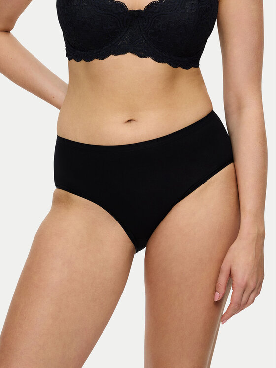 Triumph Triumph Mutande classiche a vita alta Sense Of Cotton 10224970 Nero