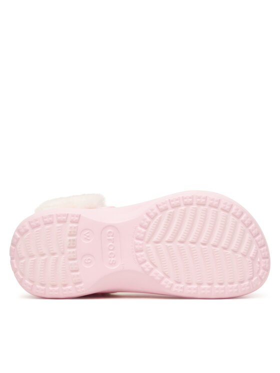 Crocs Crocs Klapki Classic Platform Fuzz Lined Clog 212854 Różowy