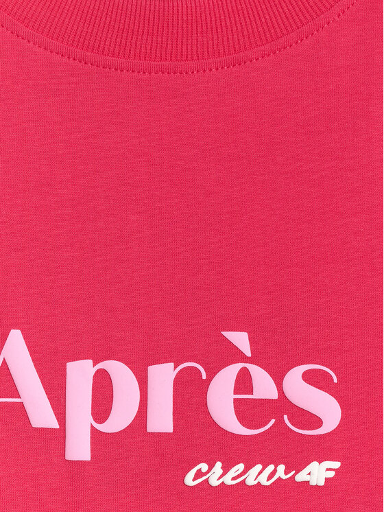 4F 4F T-Shirt APRES SKI Czerwony Boxy Fit