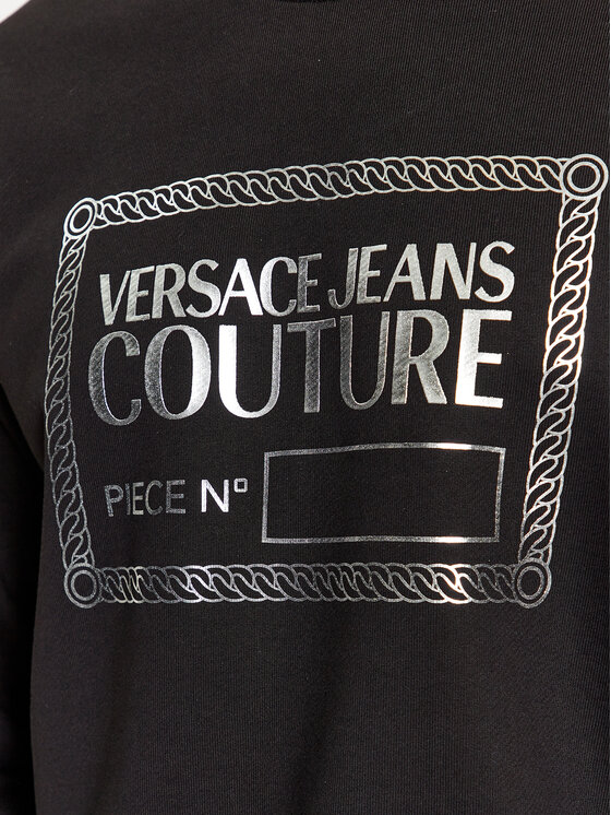 Versace Jeans Couture Versace Jeans Couture Džemperis ar kapuci 75GAIT11 Melns Regular Fit