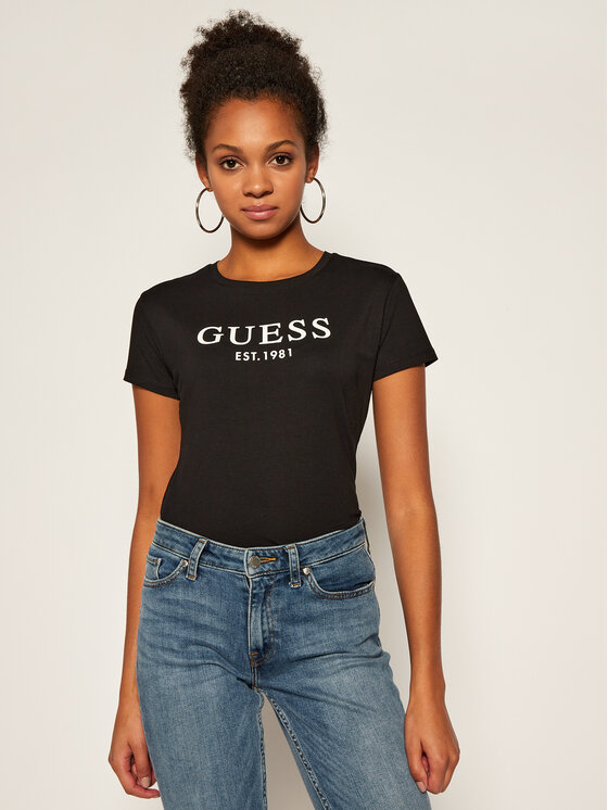 Guess Guess Футболка O0BI02 J1311 Чорний Slim Fit