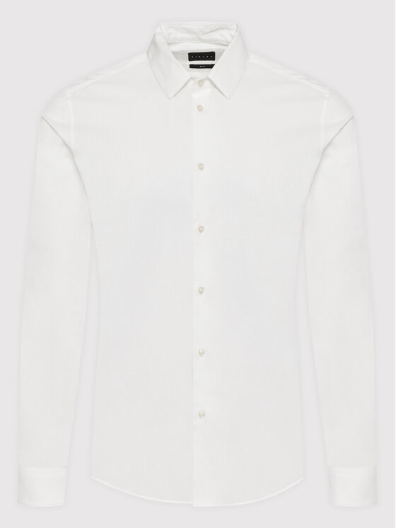 Sisley Sisley Πουκάμισο 5CNX5QL19 Λευκό Slim Fit