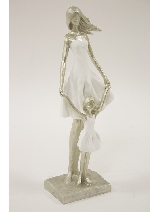 MIAhome MIAhome Figurka mamy i córki FIGURINES Srebrny