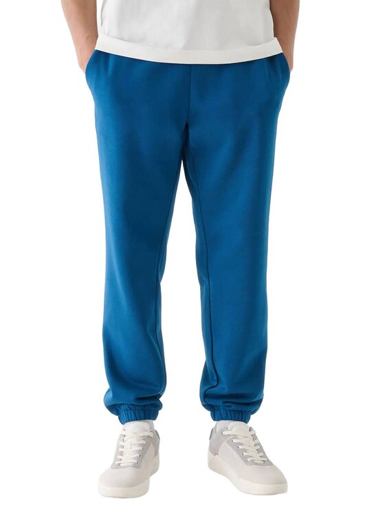 4F 4F Teplákové nohavice 4FWMM00TTROM1140-46S Zelená Regular Fit