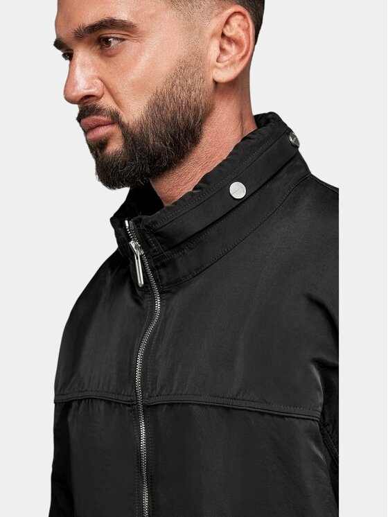 MADE BY SOCIETY MADE BY SOCIETY Kurtka anorak STRUCTURE - H17743 Czarny Basic Fit