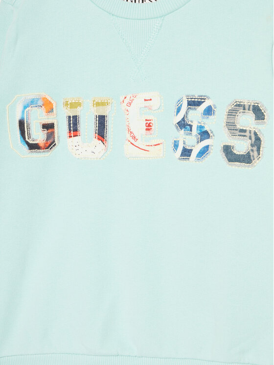 Guess Guess Mikina N4GQ04 KA6R3 Modrá Regular Fit