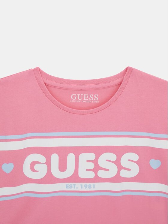 Guess Kids Guess Kids Top 176169 Różowy Classic Fit