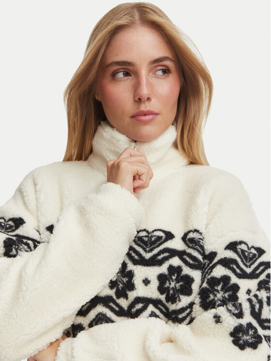 Roxy Roxy Fleecejacke ERJPF03178 Creme Relaxed Fit
