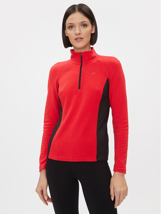 4F 4F Termoaktyvus apatinis trikotažas, viršus 4FAW23UFLEF032 Raudona Slim Fit