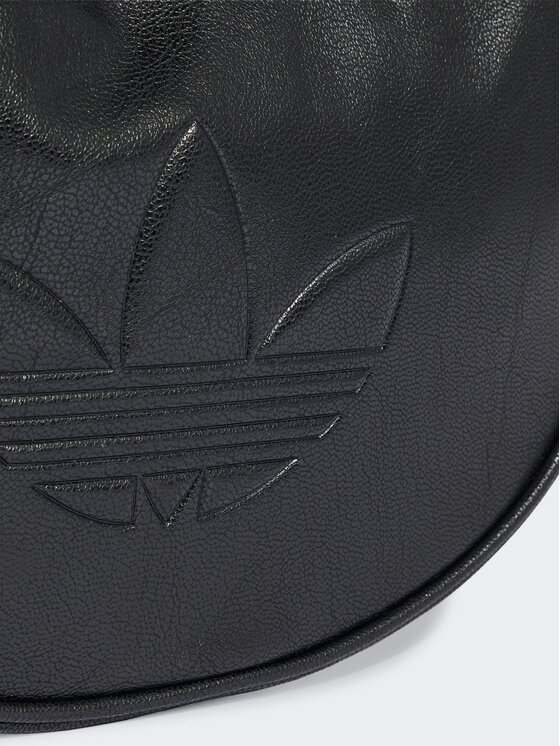 adidas adidas Ročna torba Adicolor Half Crescent Bag Metallic Pu KR1546 Črna