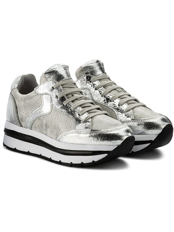 Voile Blanche Voile Blanche Sneakers Margot Star Crack Lame 0012012388.07.9165 Grau
