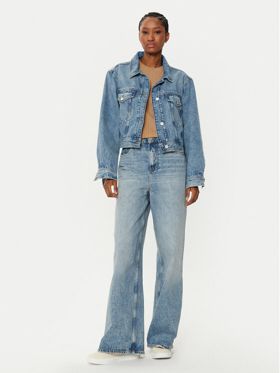 Tommy Hilfiger Tommy Hilfiger Jeansová bunda WW0WW43731 Modrá Straight Fit