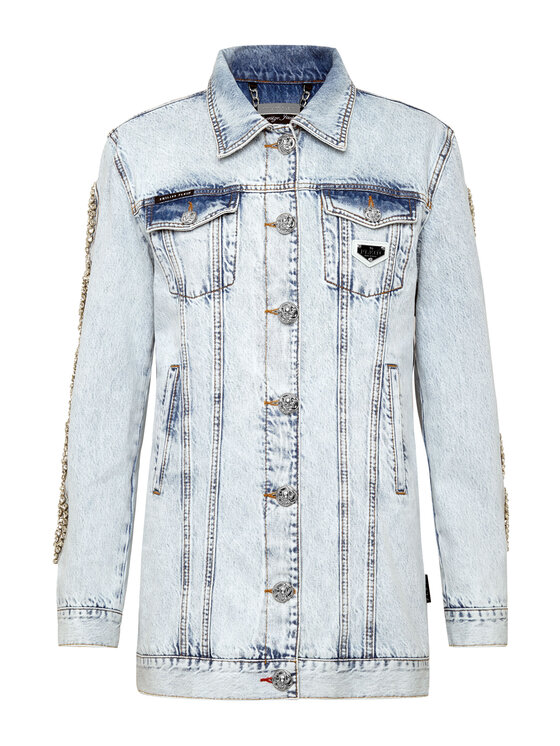PHILIPP PLEIN PHILIPP PLEIN Džínsová bunda 2891 Modrá Regular Fit