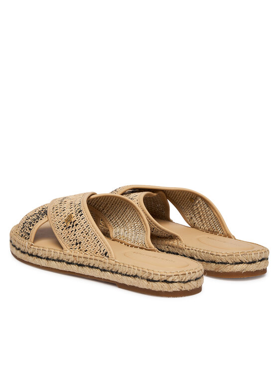 Tommy Hilfiger Tommy Hilfiger Şlapi Raffia TH FW0FW09139 Bej