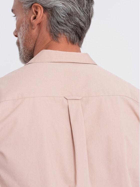 Ombre Ombre Košile OM-SHSS-0168 Béžová Regular Fit