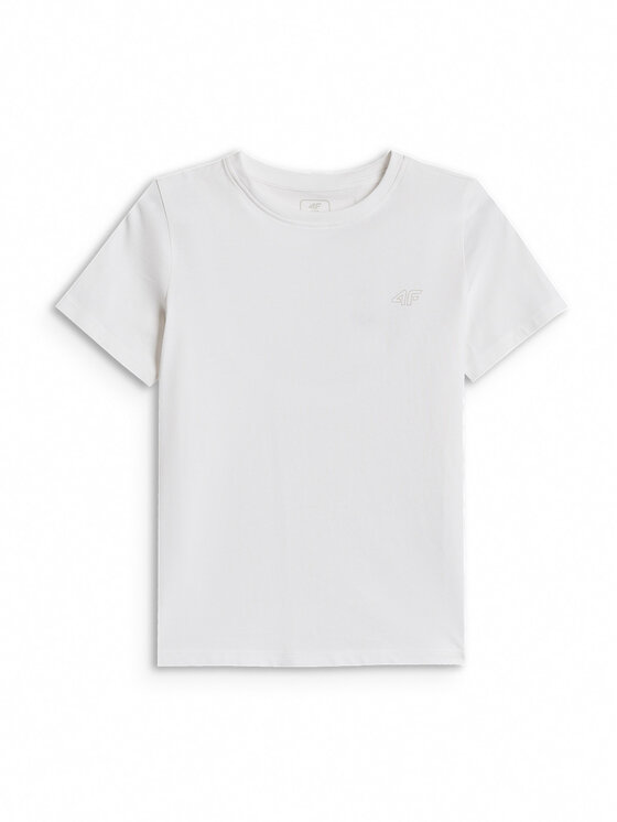 4F 4F T-Shirt BASIC+ Biały Regular Fit