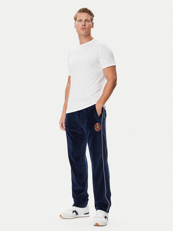 Tommy Hilfiger Tommy Hilfiger Spodnie dresowe Gift Crest MW0MW45207 Granatowy Regular Fit