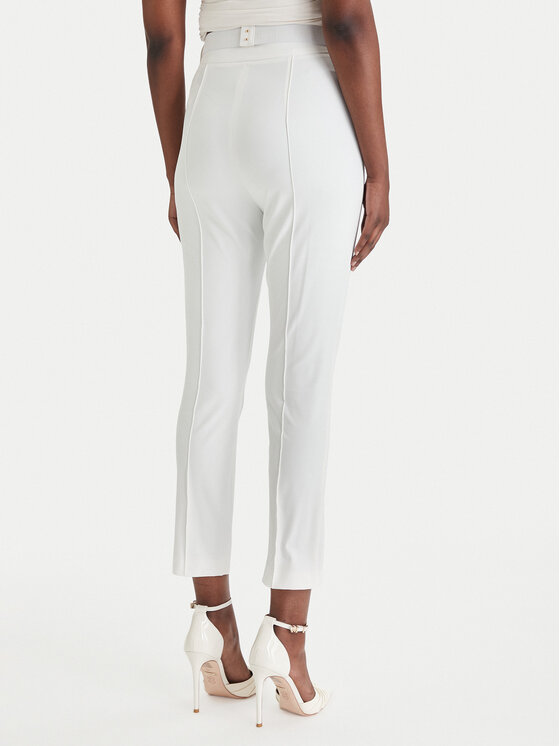 Elisabetta Franchi Elisabetta Franchi Spodnie materiałowe PA-132-61E2-V350 Biały Regular Fit