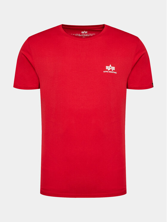 Alpha Industries Alpha Industries T-Shirt Basic Small Logo 188505 Červená Regular Fit