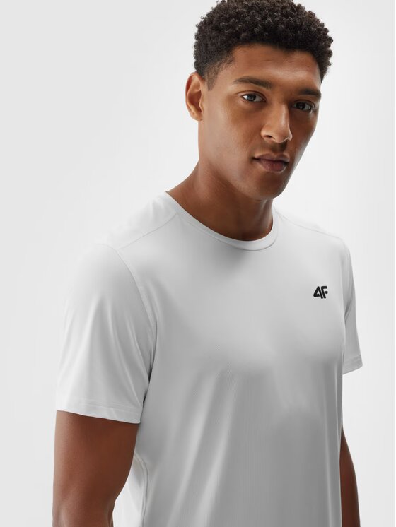 4F 4F Tričko 4FWAW24TFTSM0998-10S Biela Regular Fit